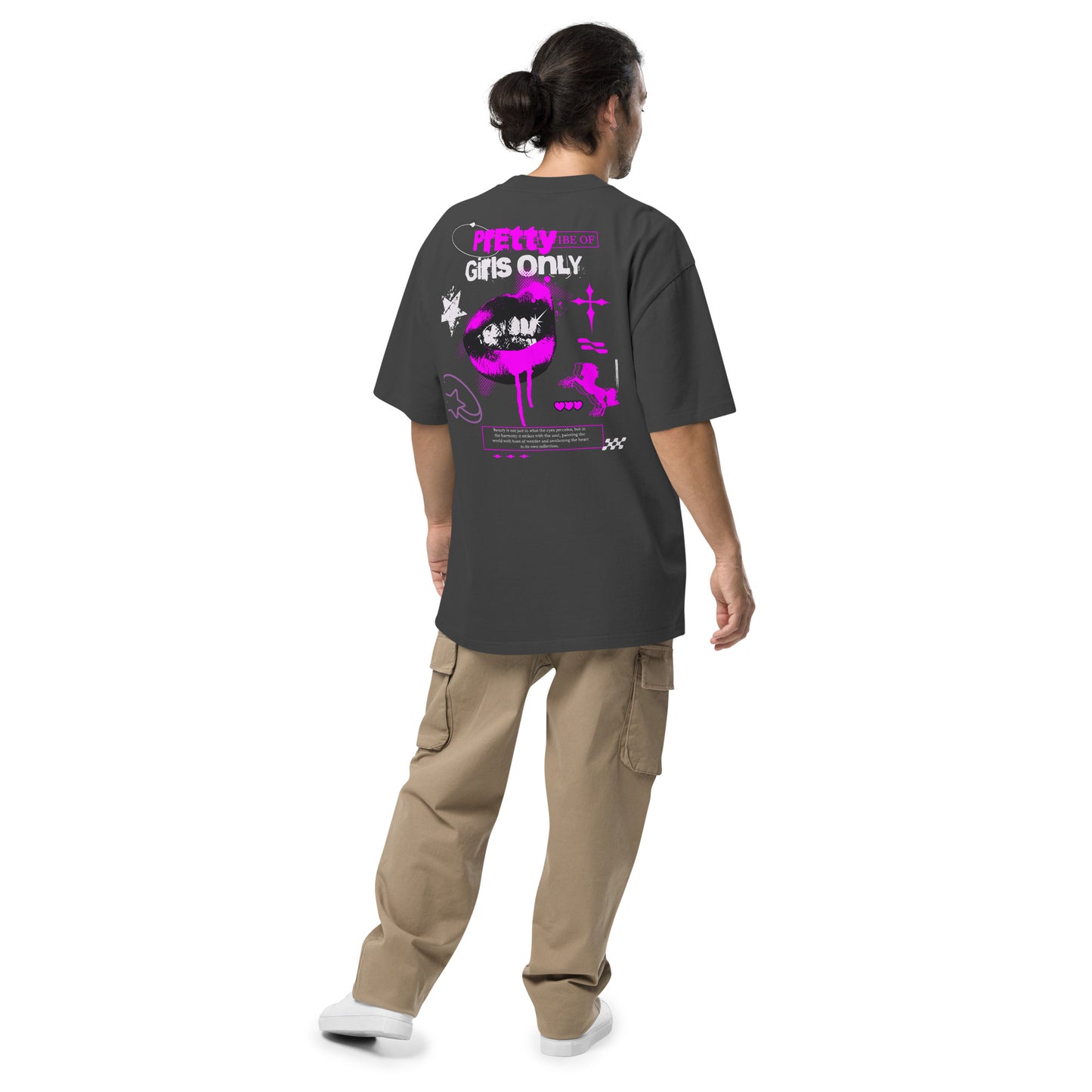 Pretty Girls Only Oversized Faded Short Sleeve