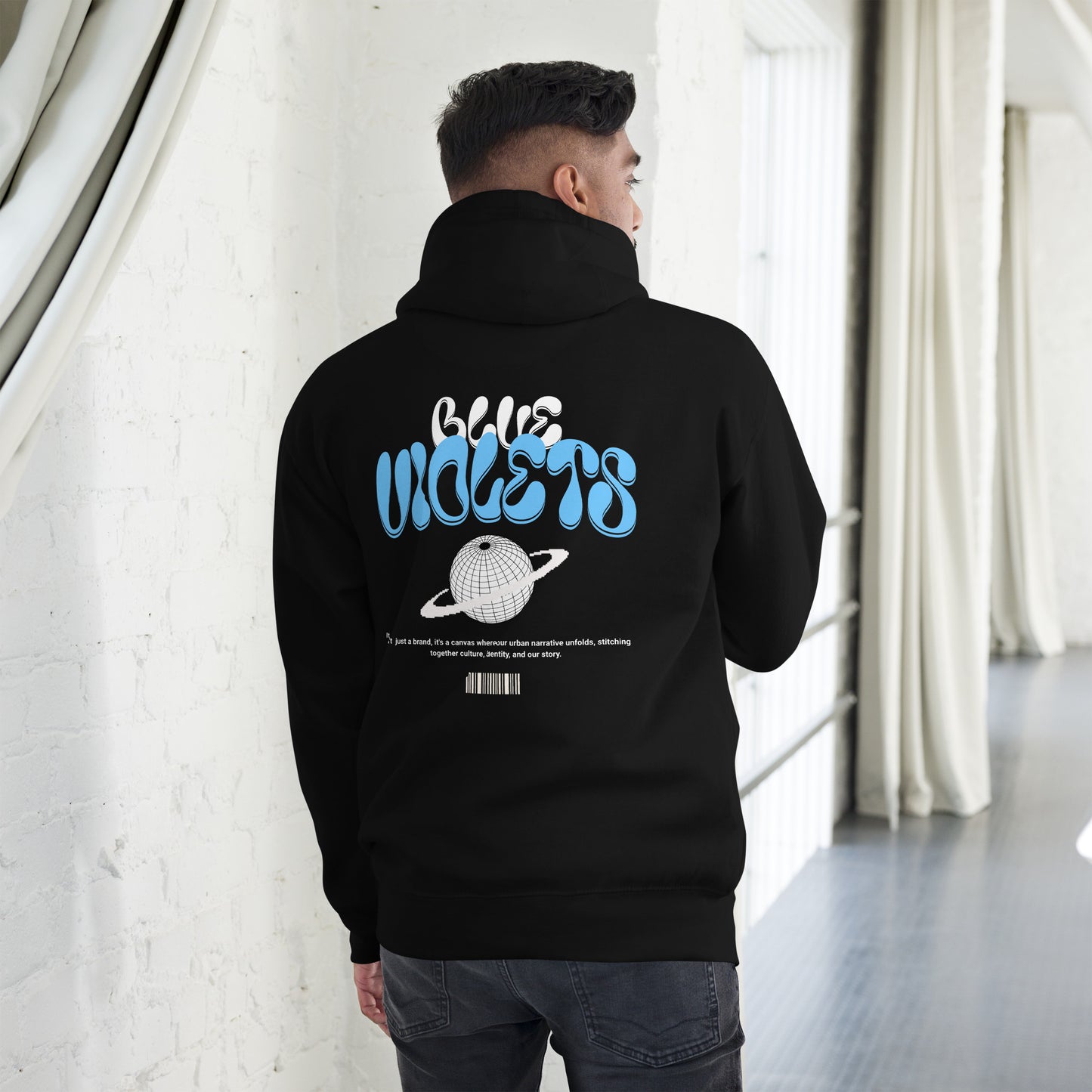 Retro Blue Violets Hoodie