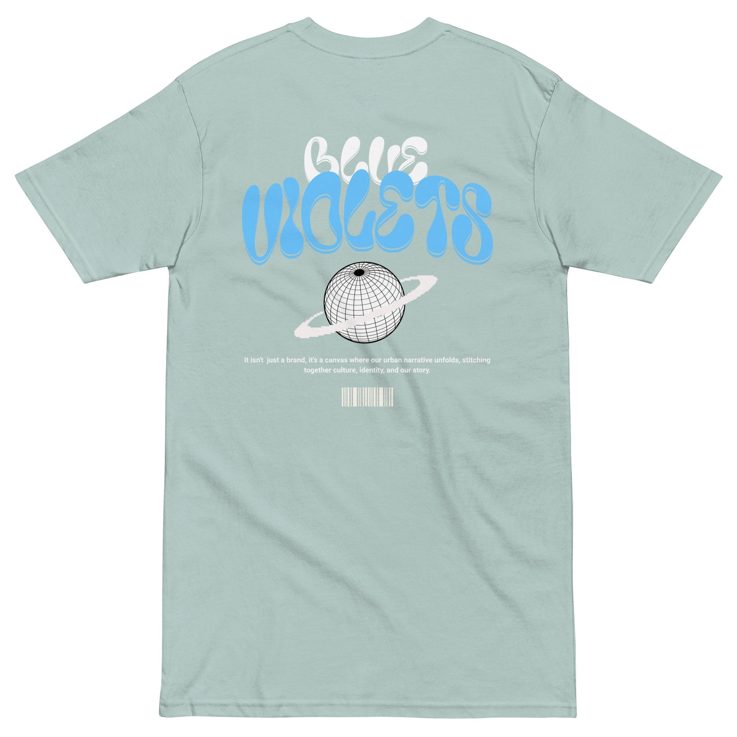 Retro Blue Violets Short Sleeve
